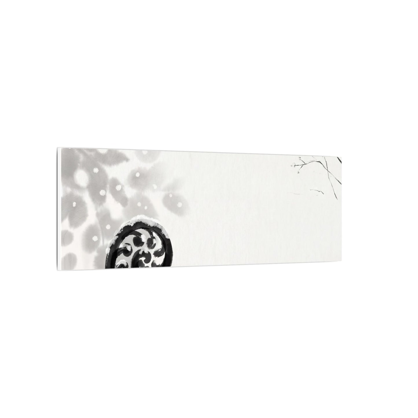 Winter Fern Unfurling Ukiyo E Inspired Canvas Art | Peaceful Decor