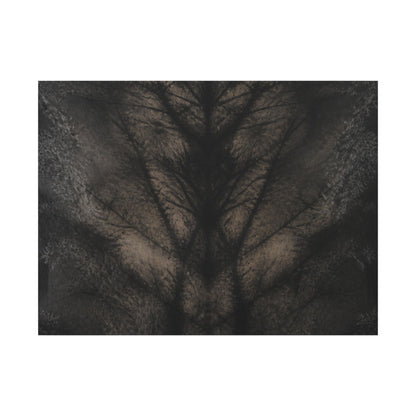 Seijaku Shadow Play Canvas Art - Dark Japandi Charcoal Ink