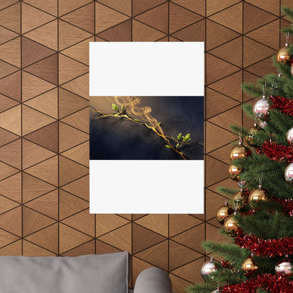 Ma Incense Smoke Wall Art Print - Kintsugi Gold Vein