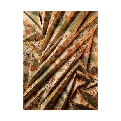 Candlelight Paper Fold Wall Art Print - Japandi Shibui