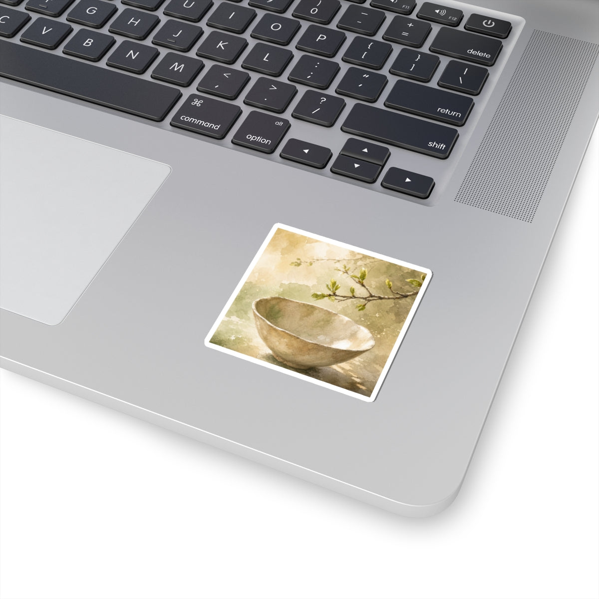 Ceramic Bowl Spring Sticker | Japandi Neutral Design
