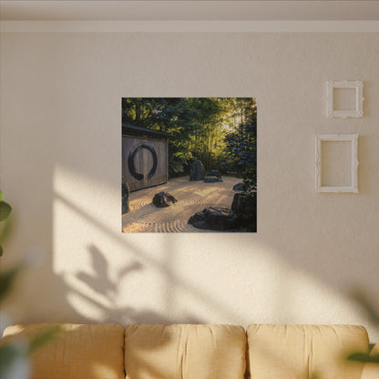 Rock Garden Enso Canvas Art | Tranquil Zen Art