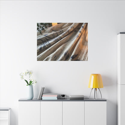 Fukinsei Silk Drape Canvas Art - Japandi Japanese Pattern