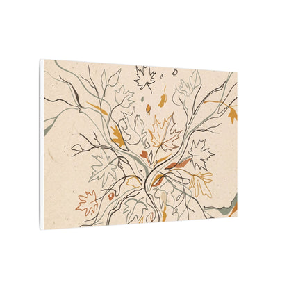 Warm Shadow Play Canvas Art - Minimal Line Japandi