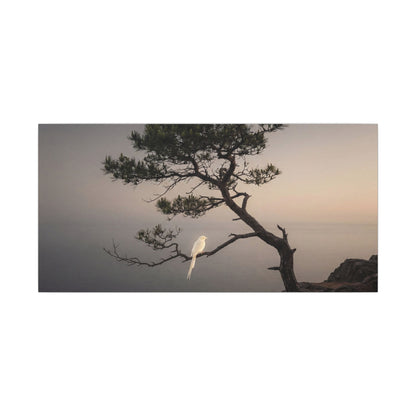 Dawn Pine Tree Canvas Art - Dark Japandi Datsuzoku