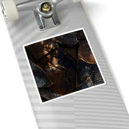 Broken Pottery Sticker | Winter Dark Japandi Dark Texture Art