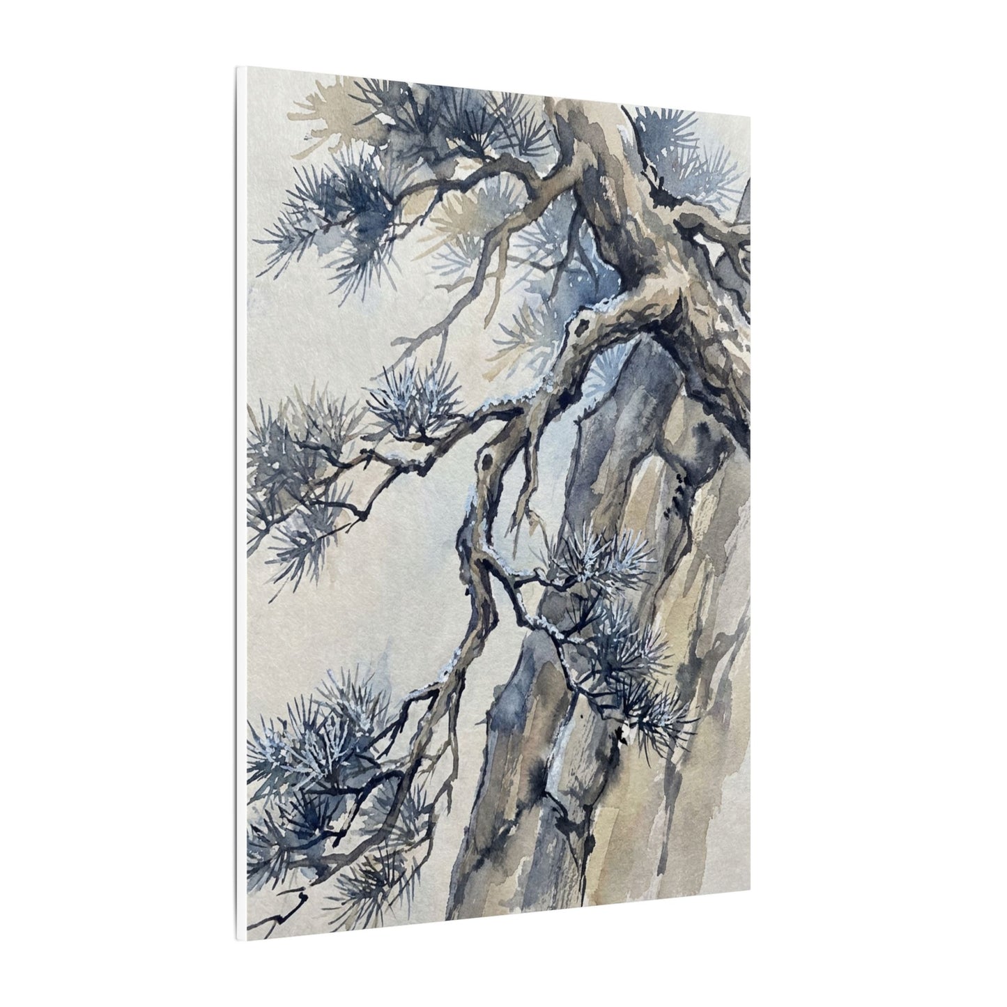 Moonlight Pine Tree Canvas Art - Japandi Seijaku