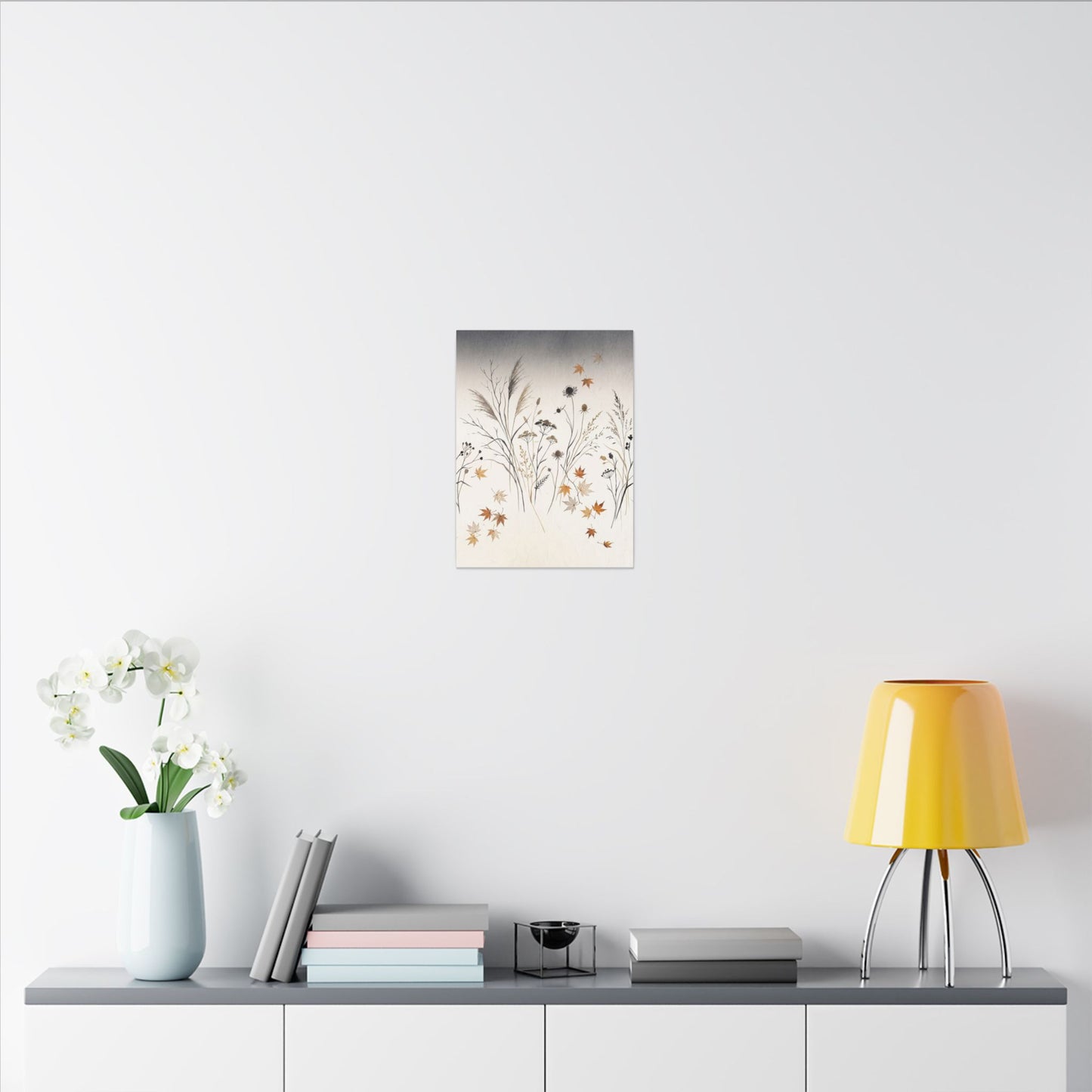 Dawn Dried Flowers Canvas Art - Japandi Kanso