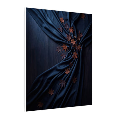 Silk Drape Autumn Canvas Art | Dark Japandi Sophisticated Design