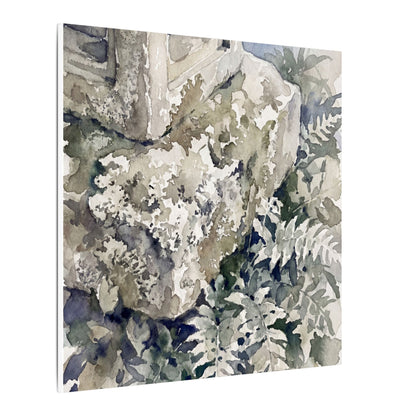 Stone Lantern Watercolor Canvas Art | Elegant Japandi Art