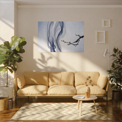 Incense Smoke Spring Canvas Art | Zen Tranquil Design