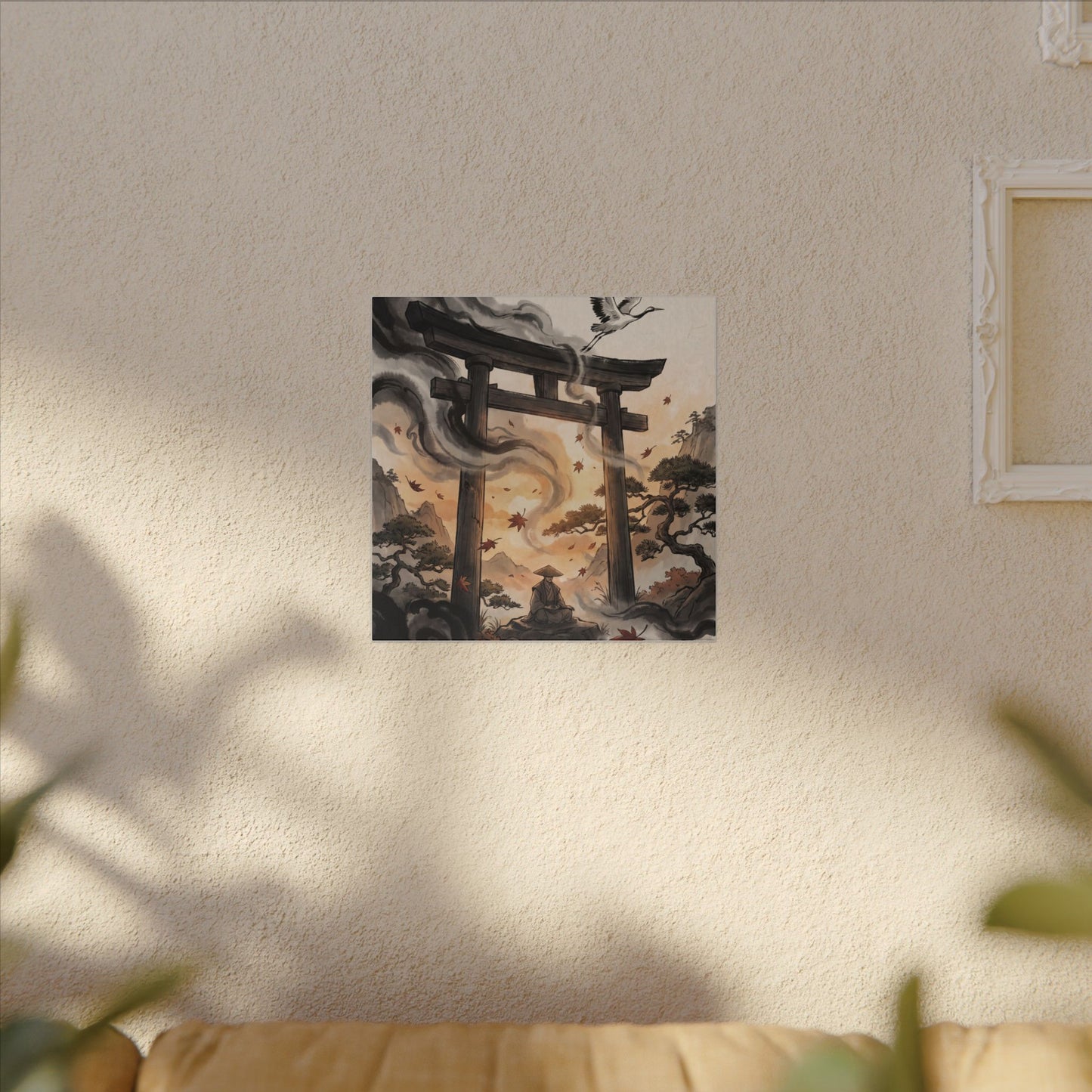 Torii Gate Ukiyo E Inspired Canvas Art | Serene Zen Art