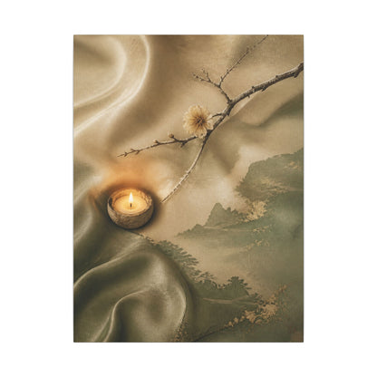 Silk Drape Japanese Pattern Canvas Art | Warm Japandi Art