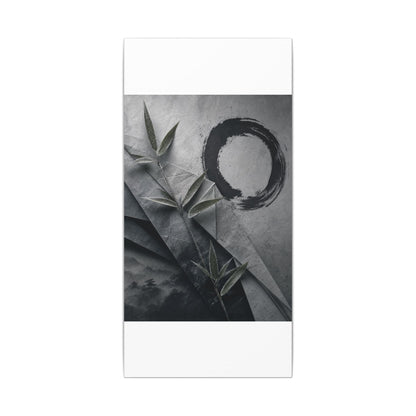 Winter Paper Fold Enso Canvas Art | Serene Decor
