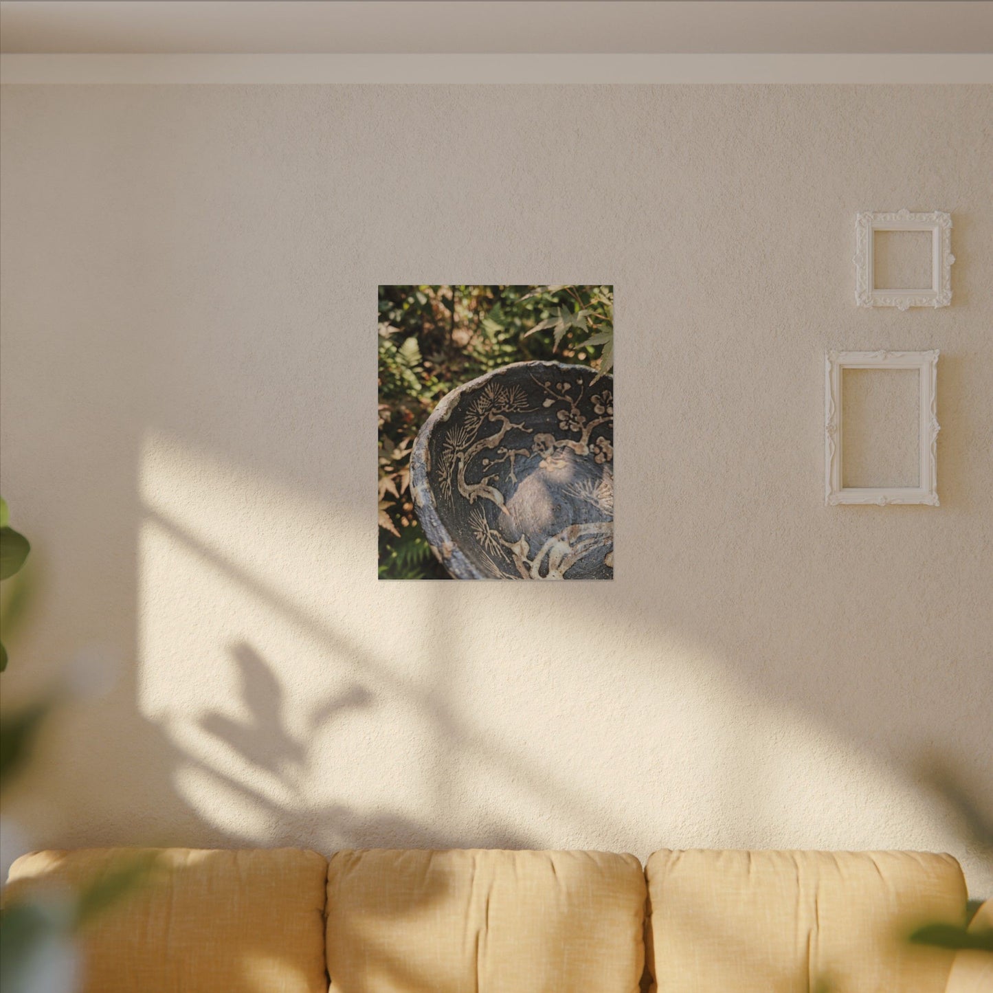 Ceramic Bowl Canvas Art | Summer Japandi Japanese Pattern Art