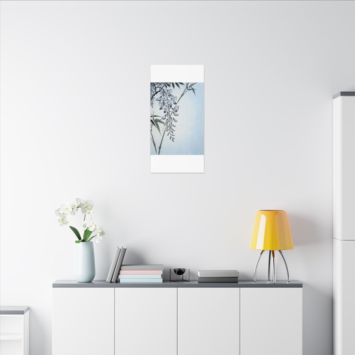 Zen Wisteria in Moonlight | Ukiyo E Inspired Canvas Art
