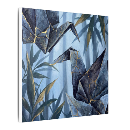 Paper Fold Canvas Art | Summer Kintsugi Crackle Gold Art