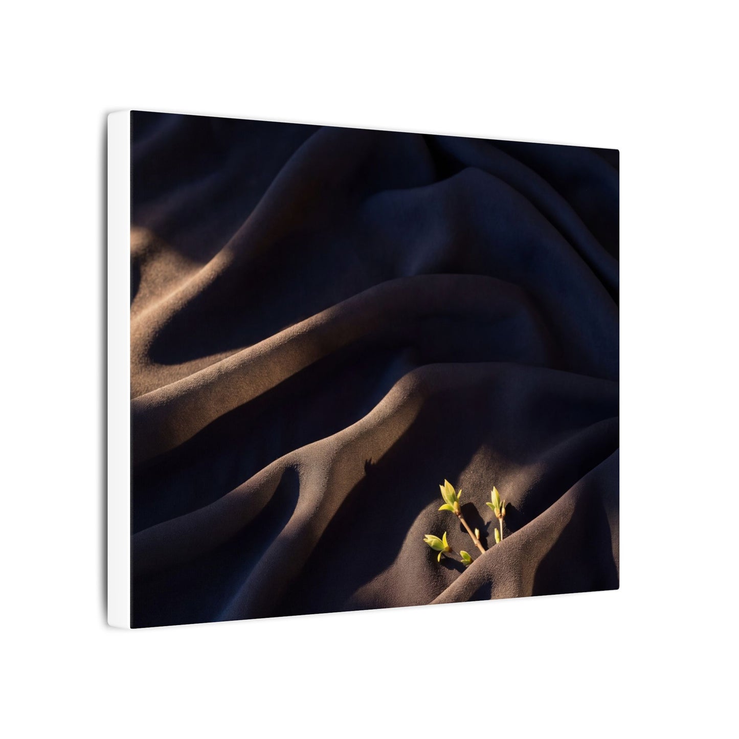 Silk Drape Shadow Zen Canvas Art | Luxurious Dark Japandi Art