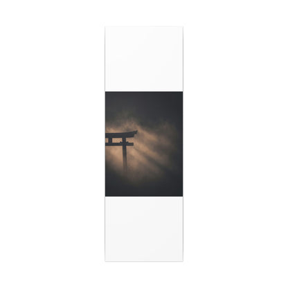 Torii Gate Shadow Zen Canvas Art | Bold Dark Japandi Art