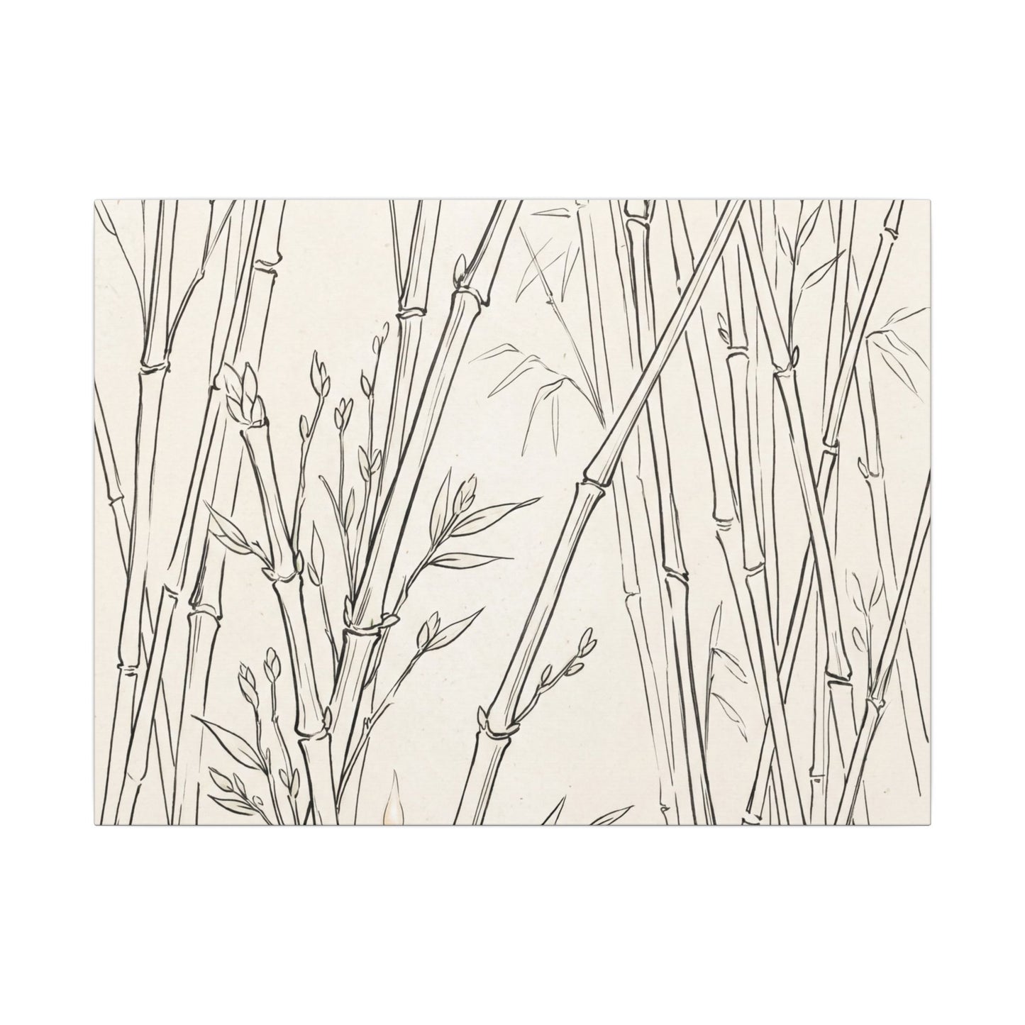 Candlelight Bamboo Grove Canvas Art - Japandi Fukinsei