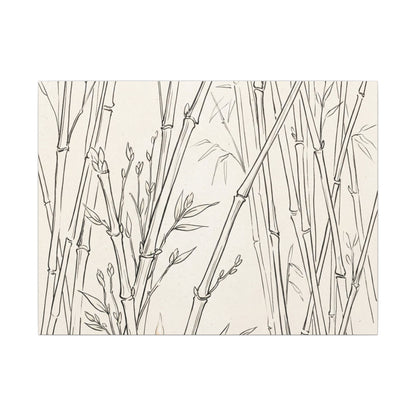 Candlelight Bamboo Grove Canvas Art - Japandi Fukinsei