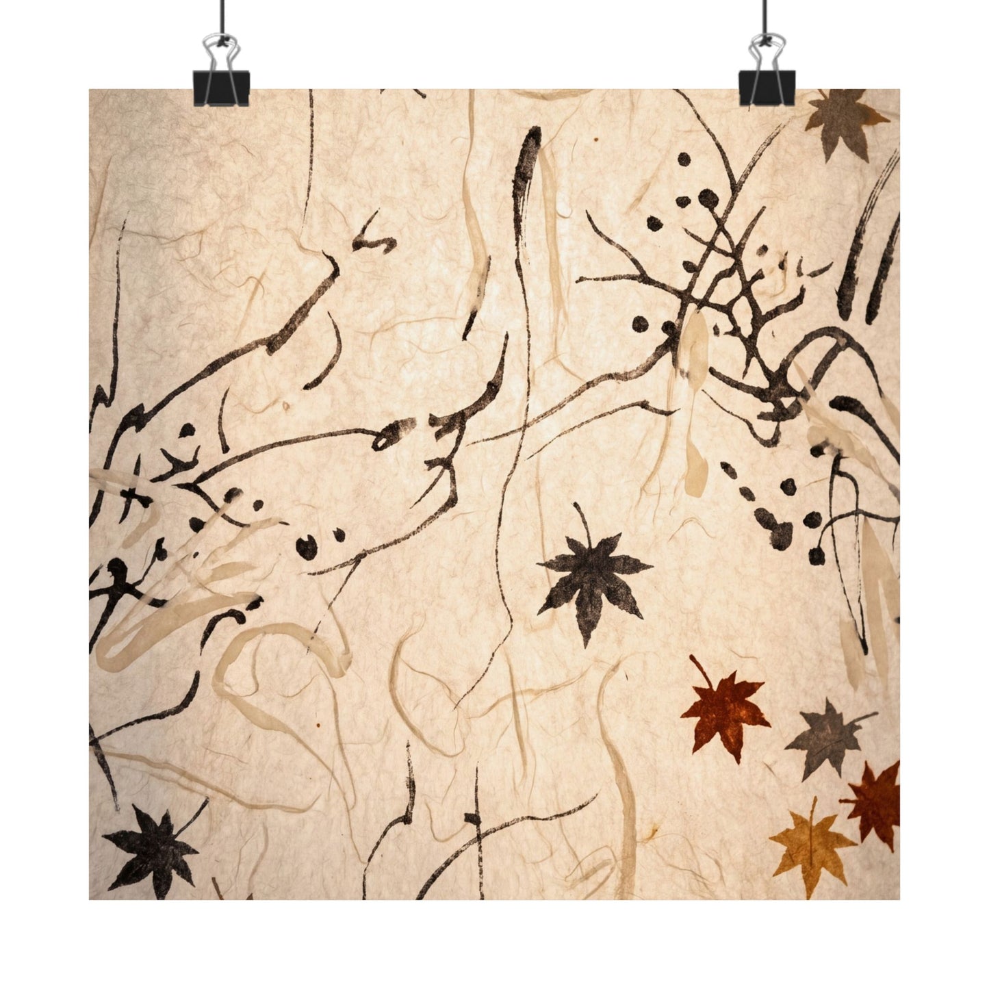 Golden Hour Shoji Screen Wall Art Print - Japandi Fukinsei