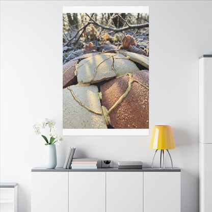 Broken Pottery Crackle Gold Canvas Art | Healing Kintsugi Art