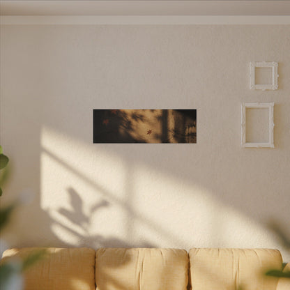 Shadow Play Canvas Art | Autumn Dark Japandi Charcoal Ink Art