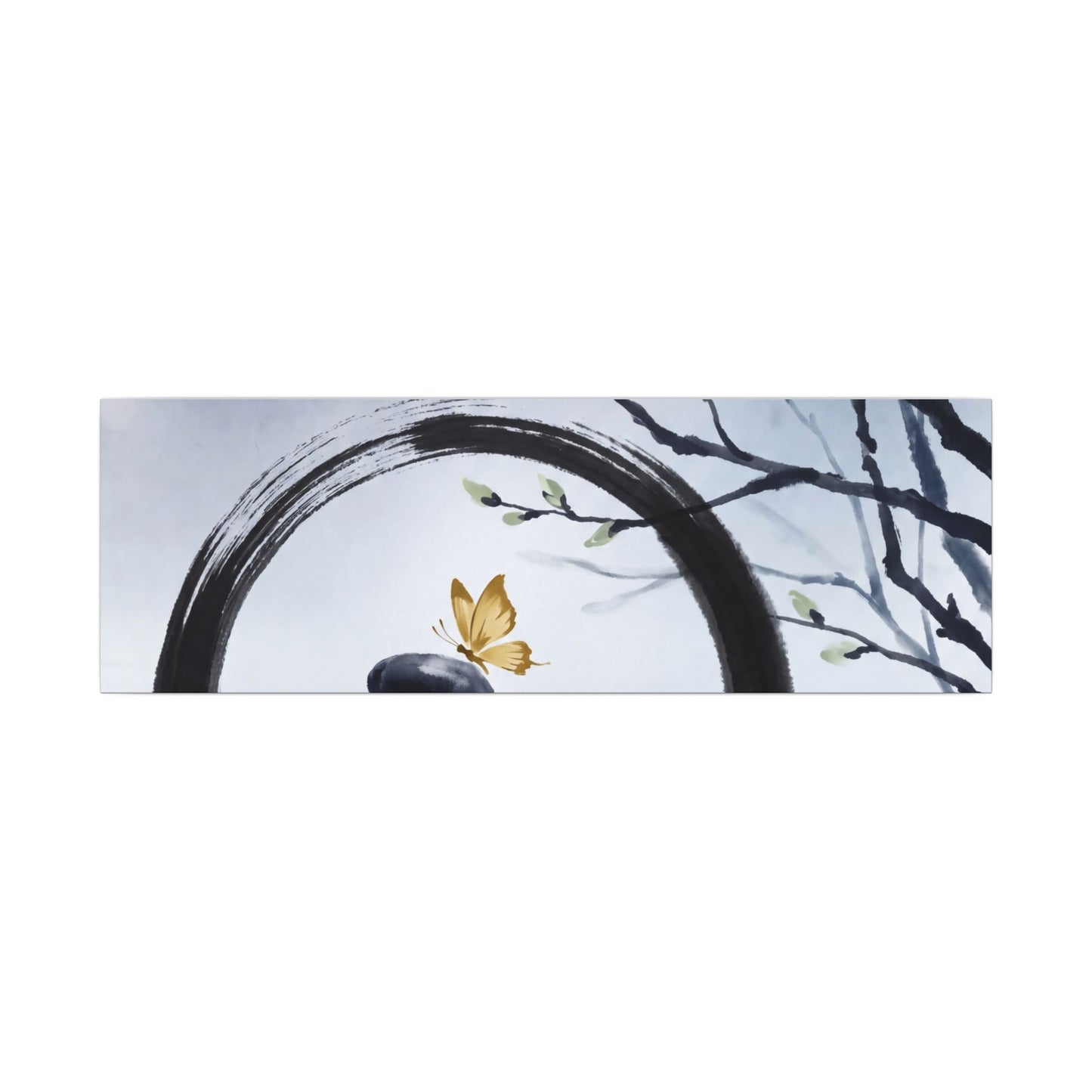 River Stones Spring Canvas Art | Zen Peaceful Design