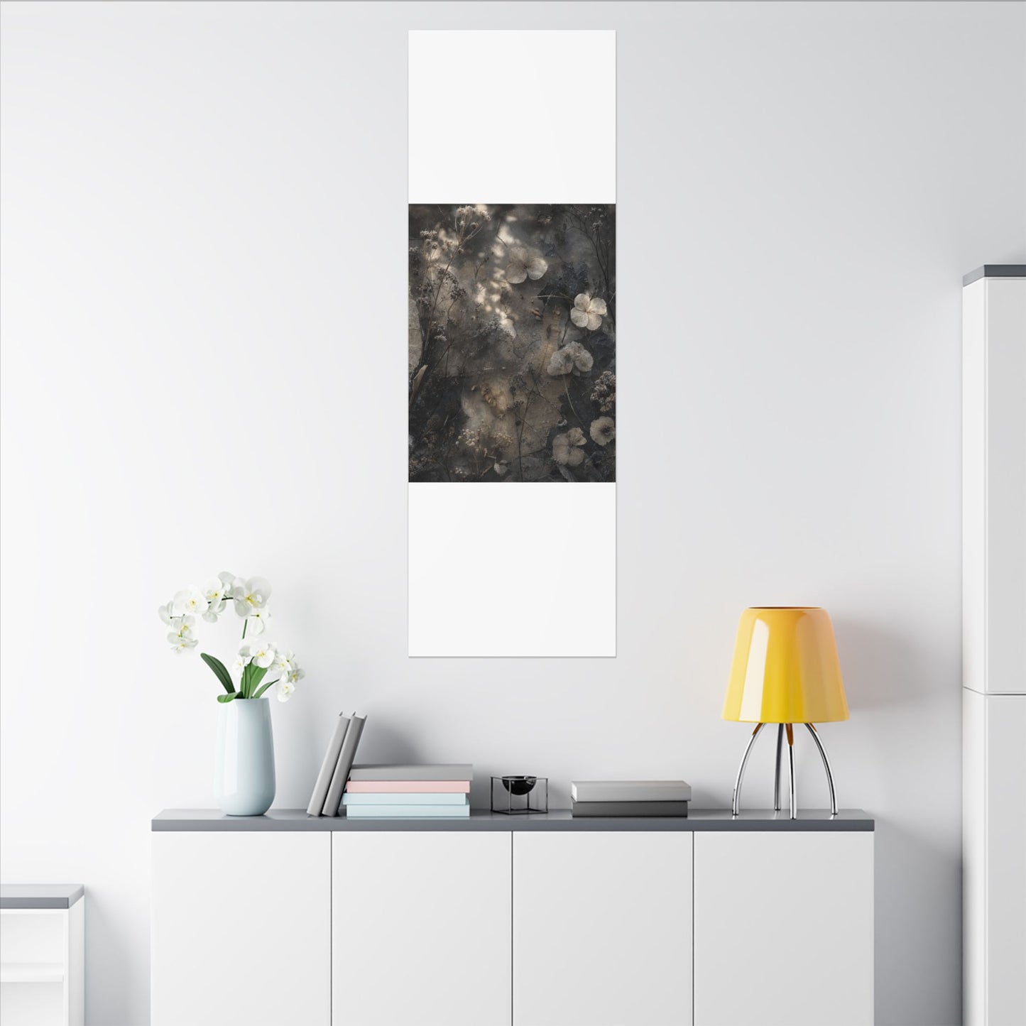 Winter Dried Flowers Texture Canvas Art | Elegant Decor