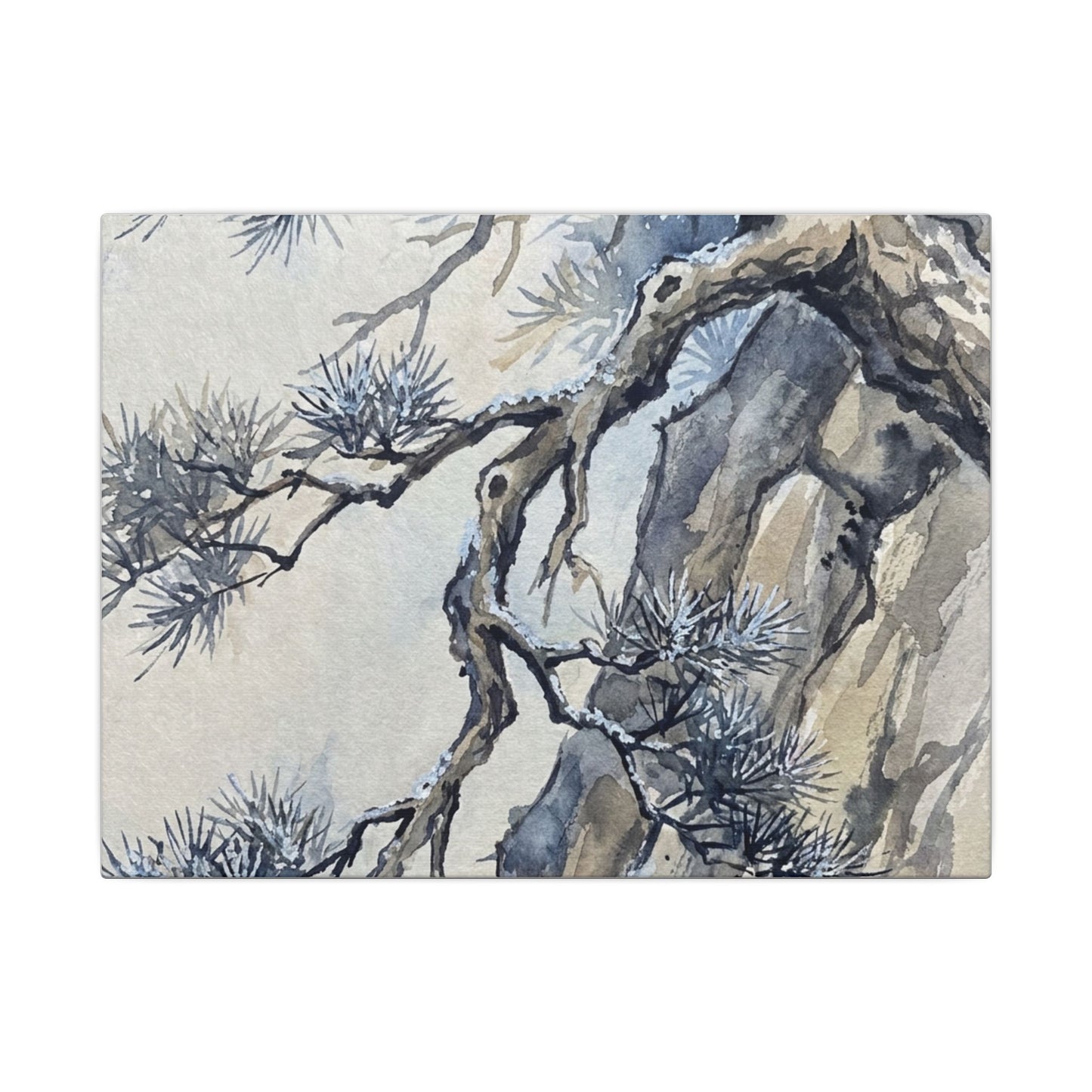 Moonlight Pine Tree Canvas Art - Japandi Seijaku