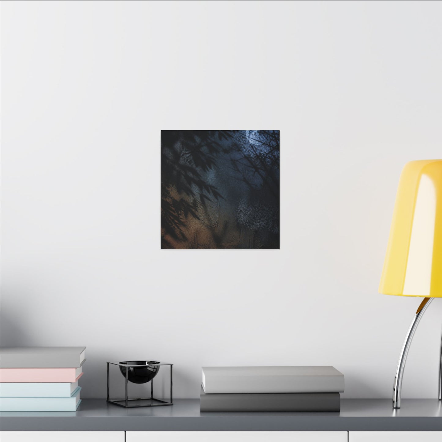 Kanso Shadow Play Canvas Art - Dark Japandi Shadow Zen