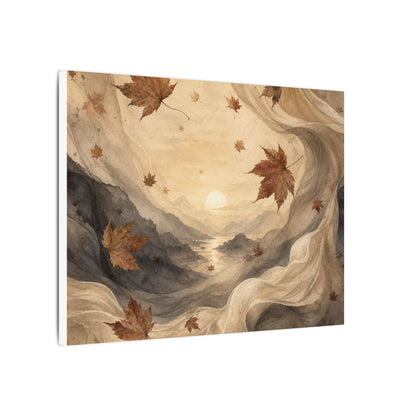 Autumn Silk Drape Watercolor Canvas Art | Earthy Decor