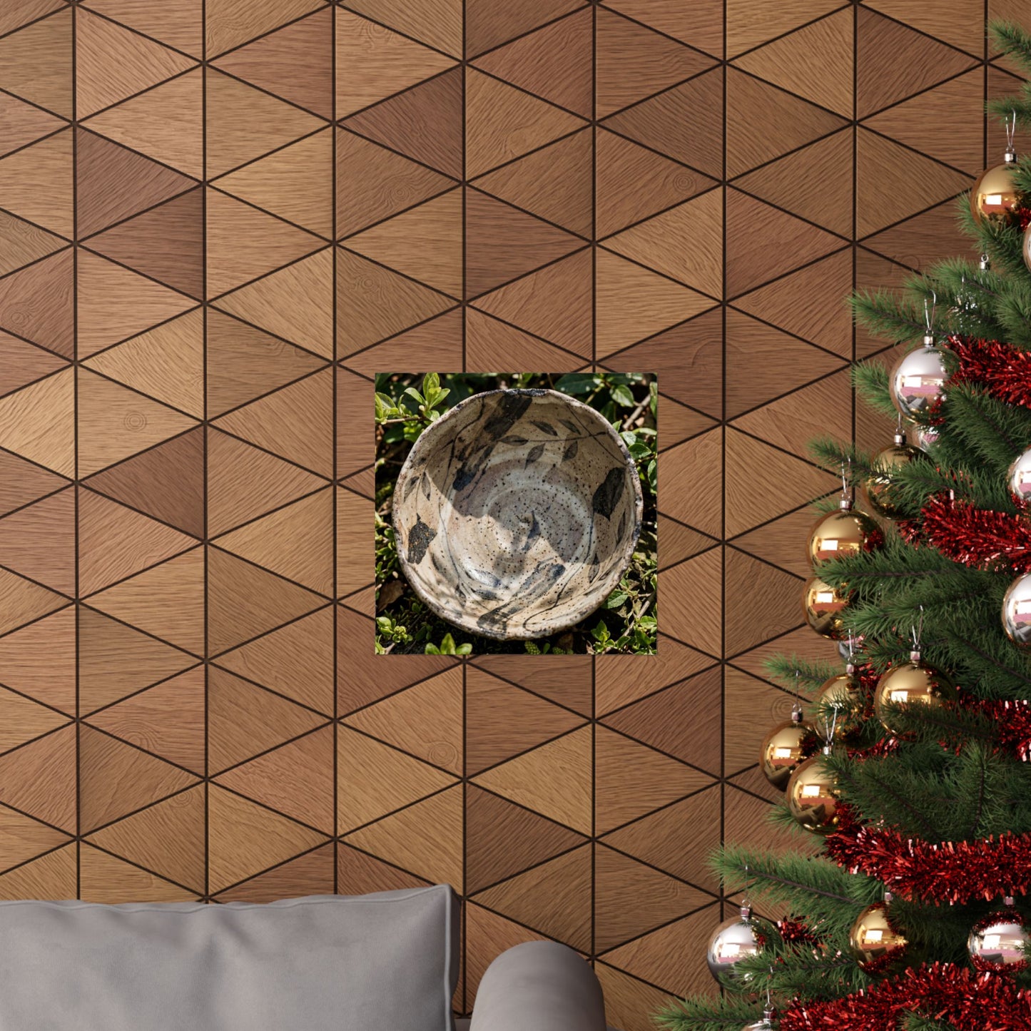 Ceramic Bowl Japanese Pattern Wall Art Print | Elegant Japandi Art