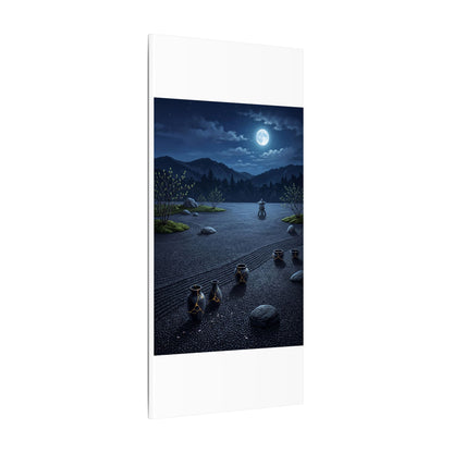 Kintsugi Moonlit Garden in Moonlight | Gold Repair Canvas Art