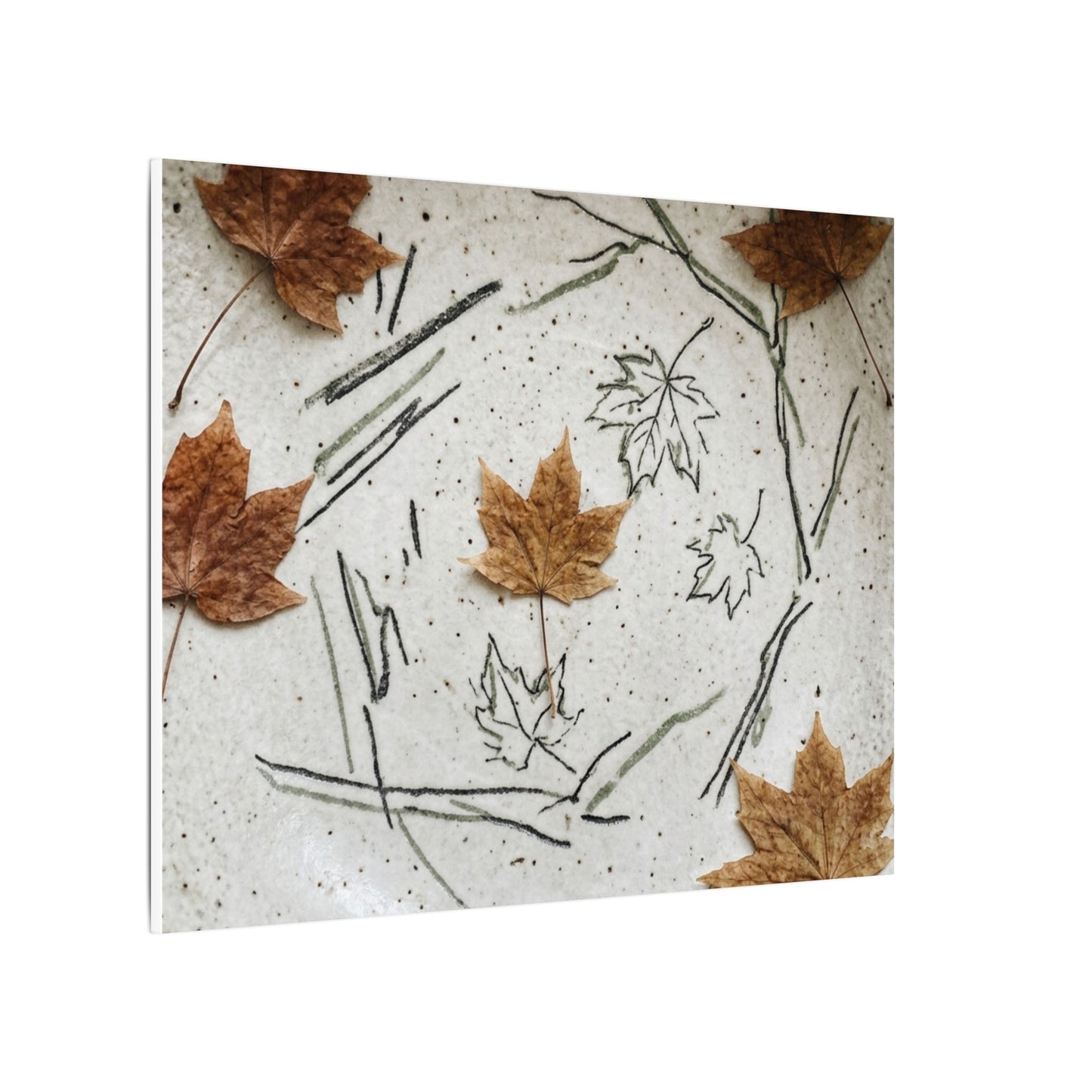 Ceramic Bowl Autumn Canvas Art | Japandi Elegant Design