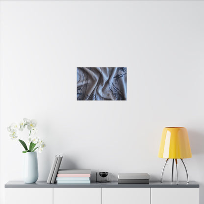 Silk Drape Winter Canvas Art | Japandi Earthy Design
