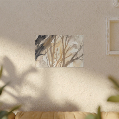 Ma Shadow Play Canvas Art - Japandi Watercolor