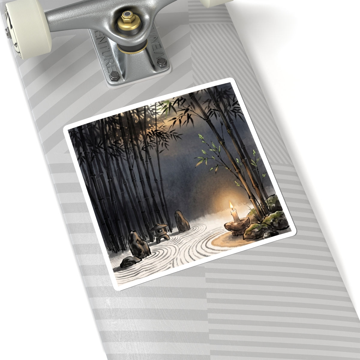 Candlelight Bamboo Grove Sticker - Zen Fukinsei