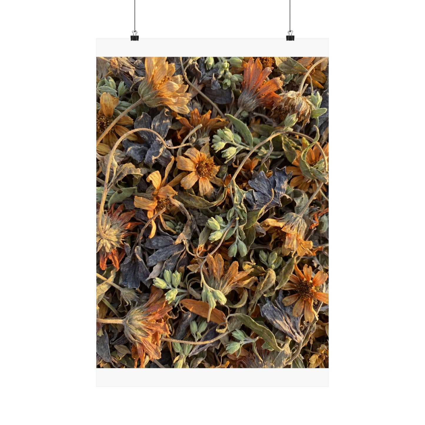 Spring Dried Flowers Japanese Pattern Wall Art Print | Warm Decor Art Print
