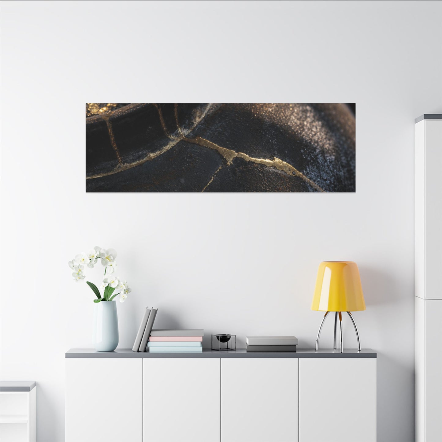 Kintsugi Rust Patina in Golden Hour | Broken Beauty Canvas Art