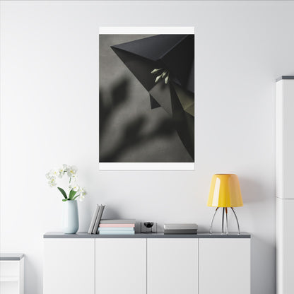 Paper Fold Moody Minimal Canvas Art | Luxurious Dark Japandi Art