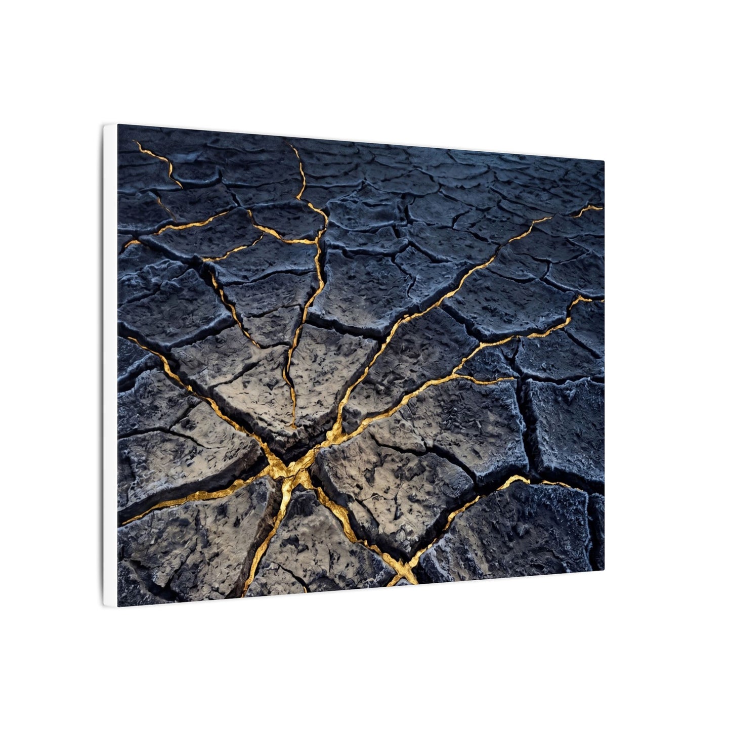 Cracked Earth Broken Beauty Canvas Art | Artful Kintsugi Art
