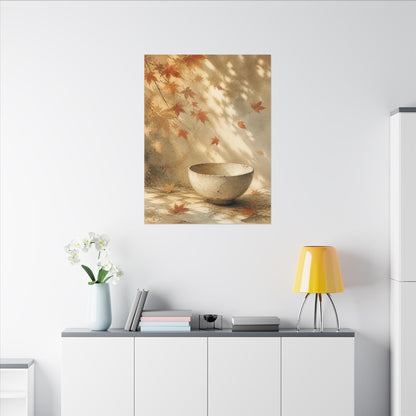 Japandi Ceramic Bowl in Dappled | Watercolor Canvas Art