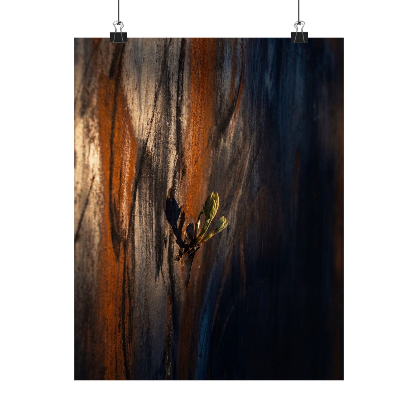 Rust Patina Spring Wall Art Print | Dark Japandi Sophisticated Design Art Print