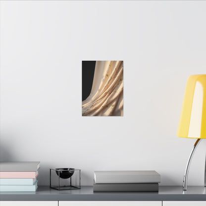 Golden Hour Silk Drape Canvas Art - Kintsugi Fukinsei