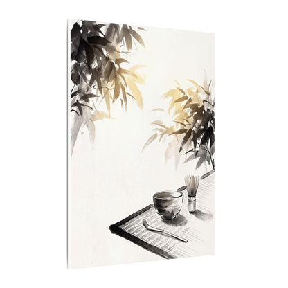 Tea Ceremony Sumi E Canvas Art | Serene Zen Art