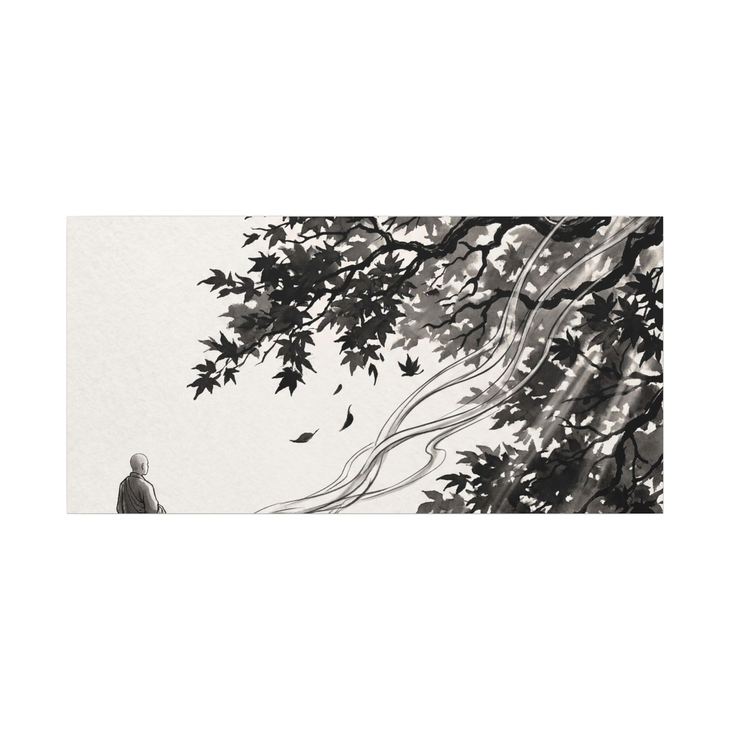 Serene Incense Smoke Canvas Art - Ukiyo E Inspired Zen