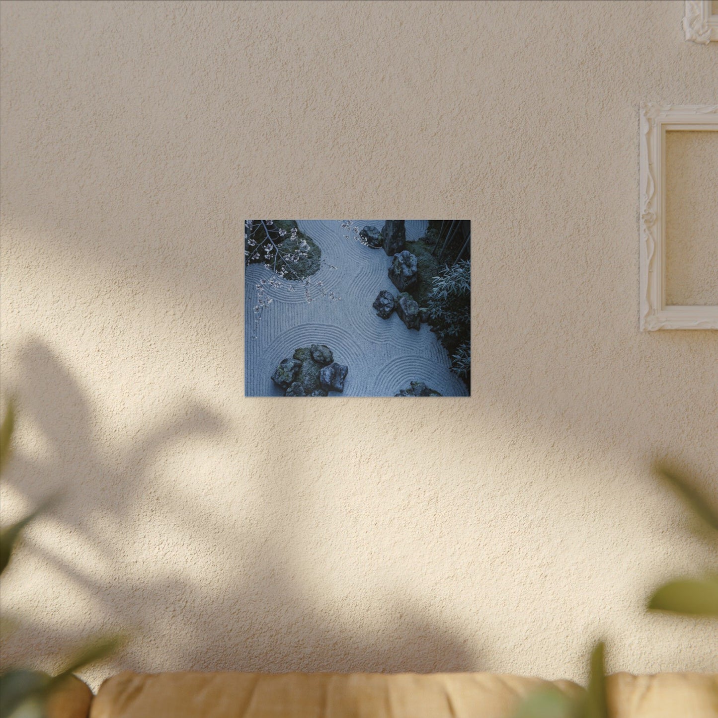 Contemplative Cherry Blossom Canvas Art - Karesansui Zen