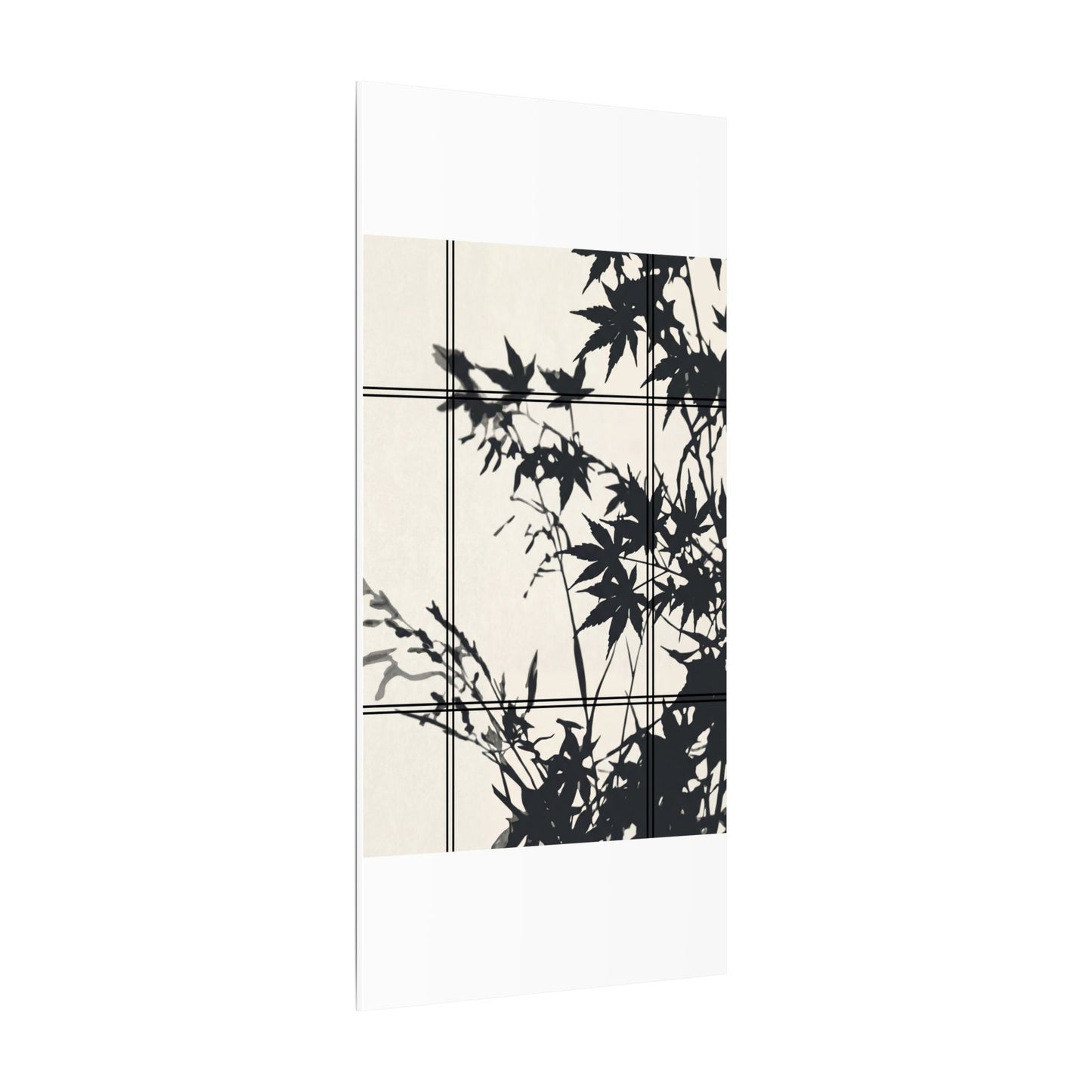 Shoji Screen Canvas Art | Summer Japandi Minimal Line Art